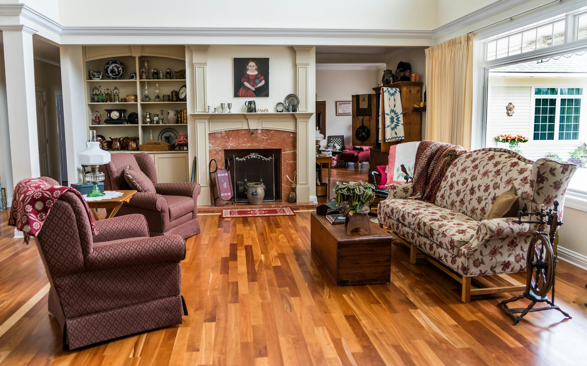 timber flooring in a living room